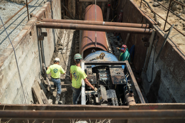 Midwest Mole Employees on INDOT Drainage Upgrade